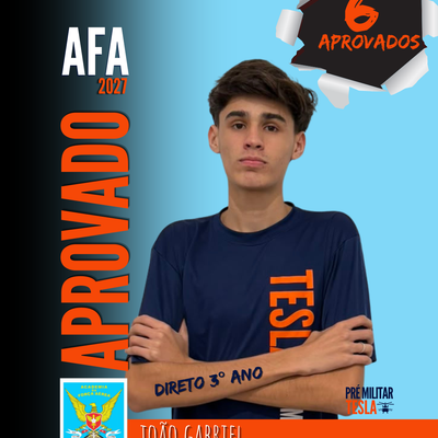 João Gabriel — Aprovado direto para o 3º ano na AFA